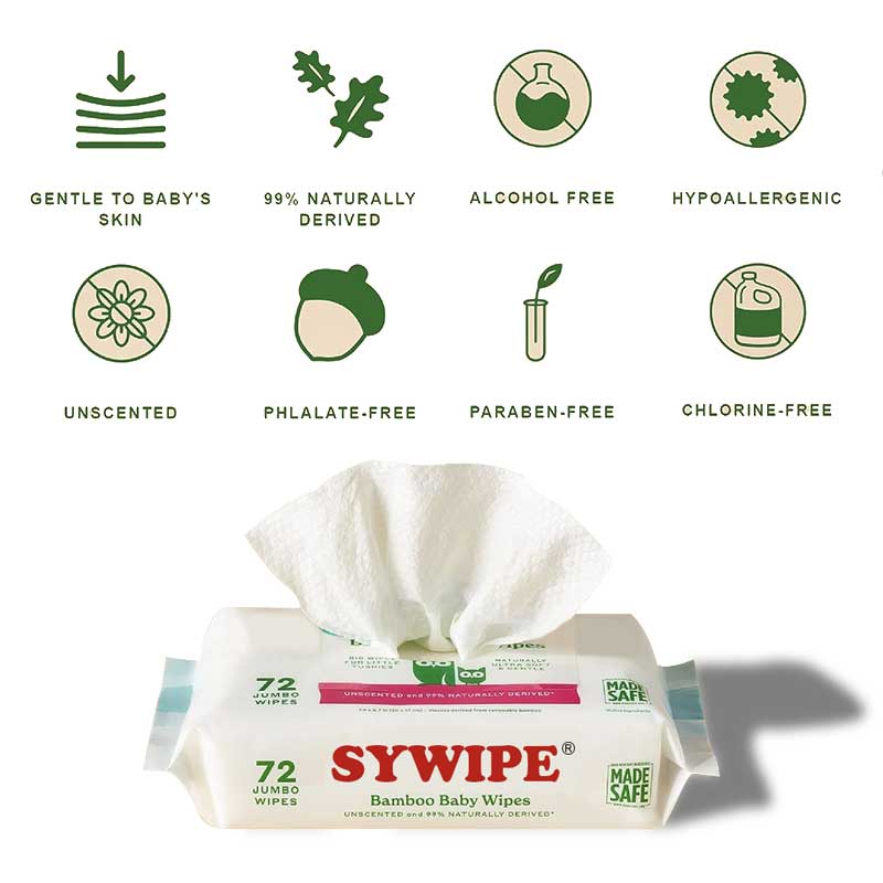 Eco-Friendly Biodegradable Bamboo Baby Wipes for Sensitive Skin 216 pcs