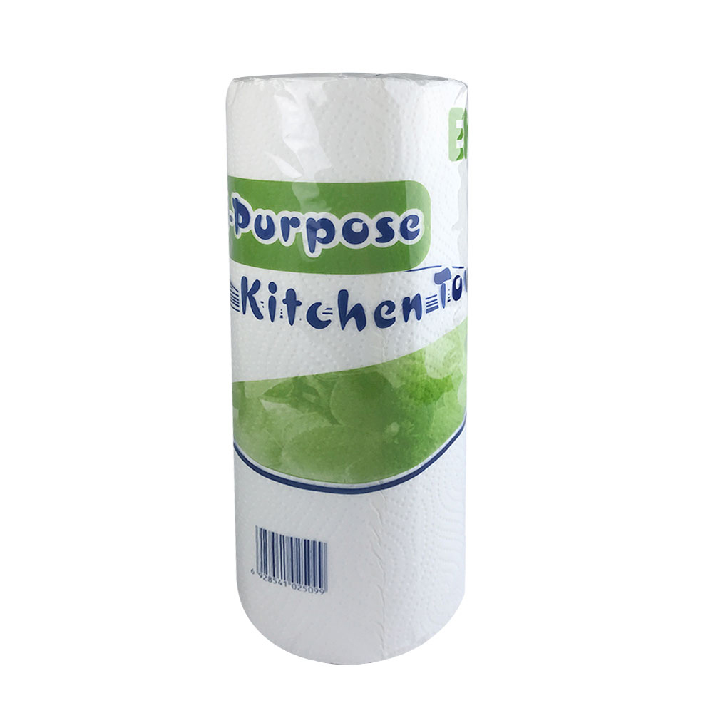 Wholesale Biodegradable Wood Pulp Kitchen Tissue Roll Towels, 2 Ply, 70 Sheets