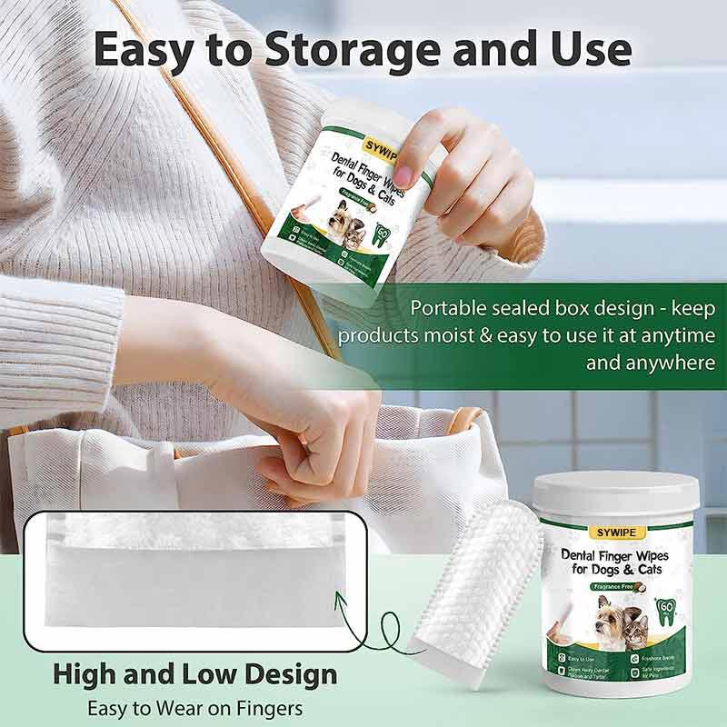 Dental Care Finger Wipes for Dogs TeethSYWIPE