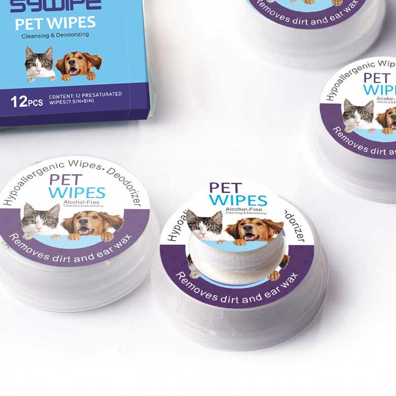 Push Clean Deodorizing Pet Wipes for Dogs and Cats