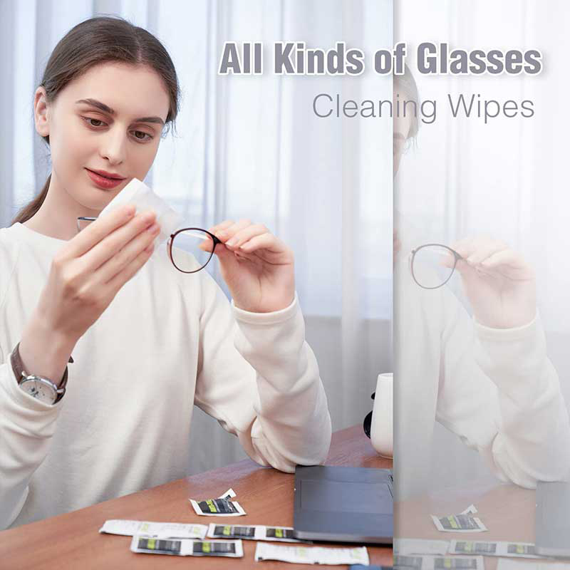 Wholesale 100-Count Anti-Fog Glasses Cleaning Lens Wipes 
