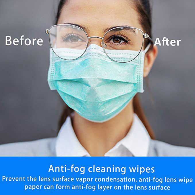 OEM Individual Wrapped Eye Glasses Wipes Lens Cleaning Wet Wipes