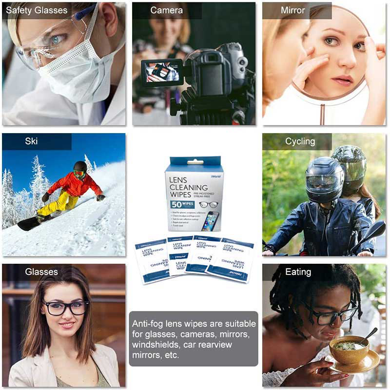  OEM Individual Wrapped Eye Glasses Wipes Lens Cleaning Wet Wipes