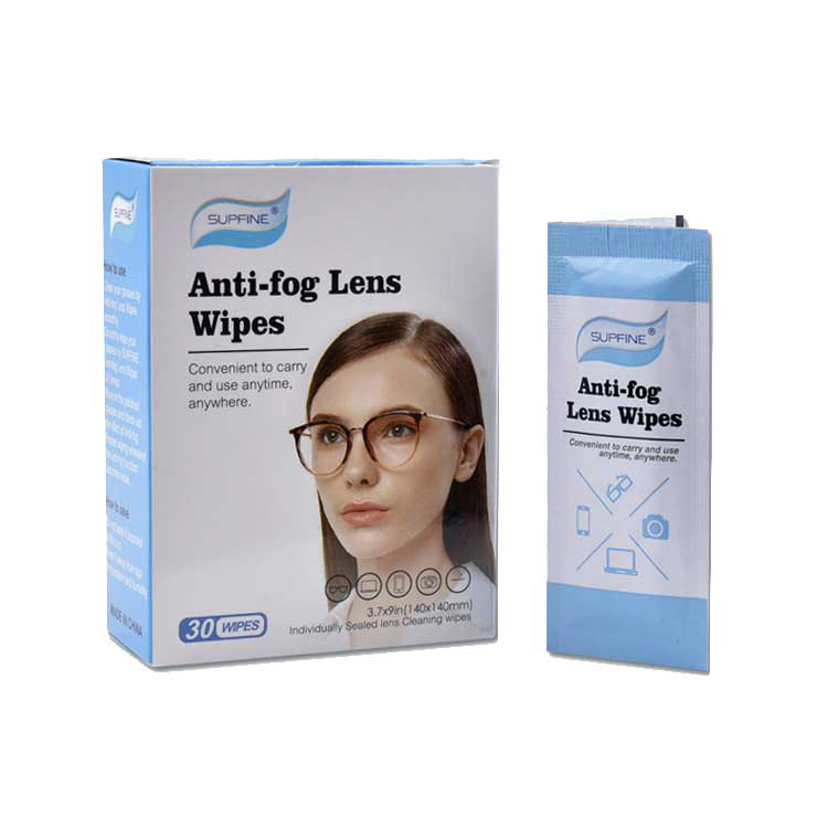 Wholesale Individually Wrapped Anti-Fog Lens Glasses Wipes, 30 Pieces