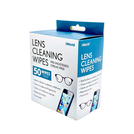 Buy Clearwipe Lens Cleaner 50 Wipes Exclusive Size Online at